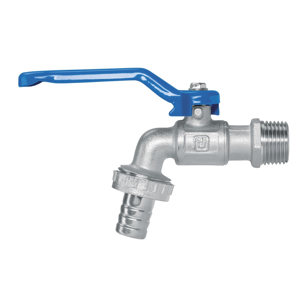 LLAVE DE JARDIN DE ESFERA DE LATON CROMADA DE 1/2"