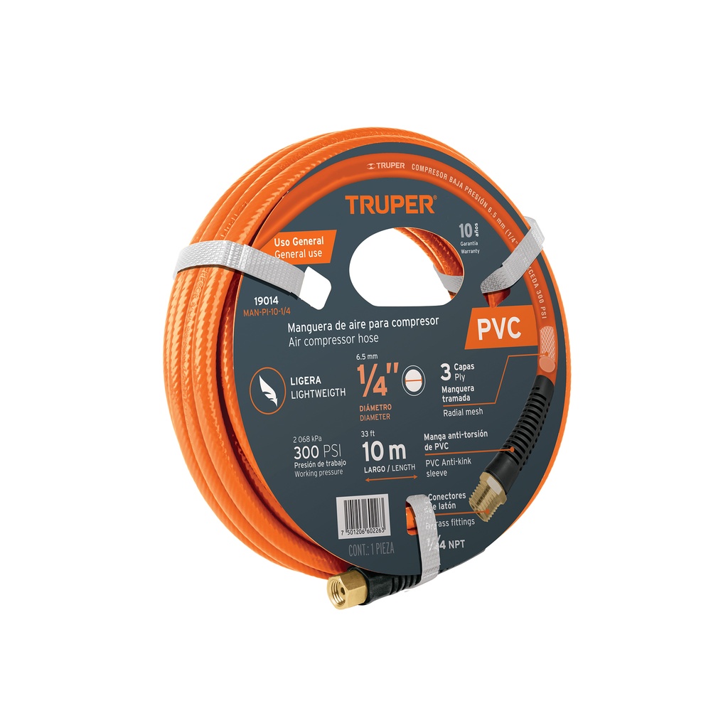 MANGUERA ARMADA 1/4" P/PINTOR 10MTS 19014 TRUPER