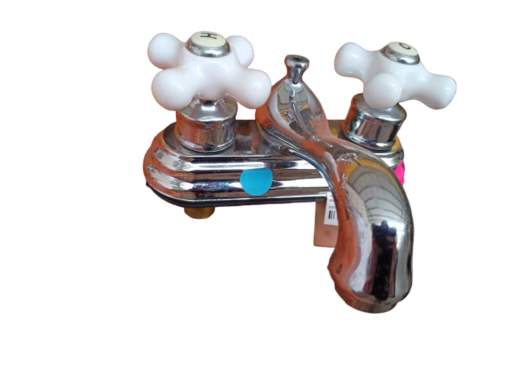 MEZCLADORA P/ LAVAMANOS METAL MANIJA CRUCETA F42078