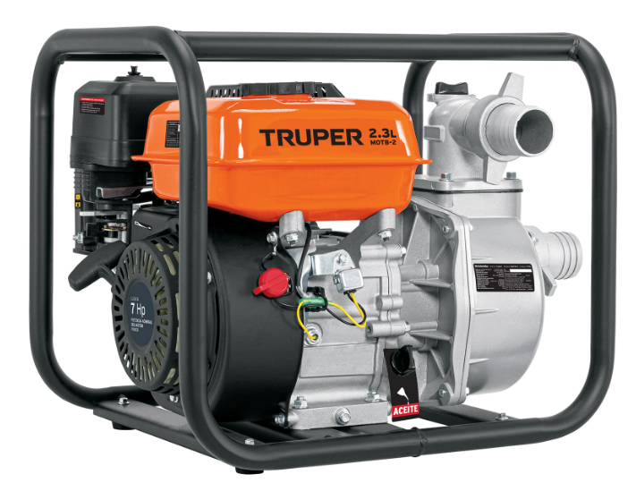 MOTOBOMBA PARA AGUA PARA USO AGRICOLA MOTOR 7HP 2 SALIDAS 17116 TRUPER