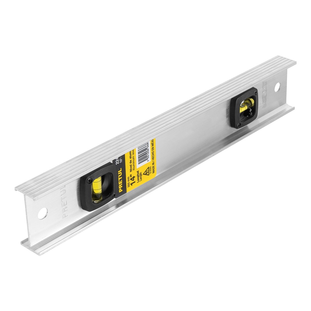 NIVEL DE ALUMINIO 2 GOTAS 14 22456 PRETUL
