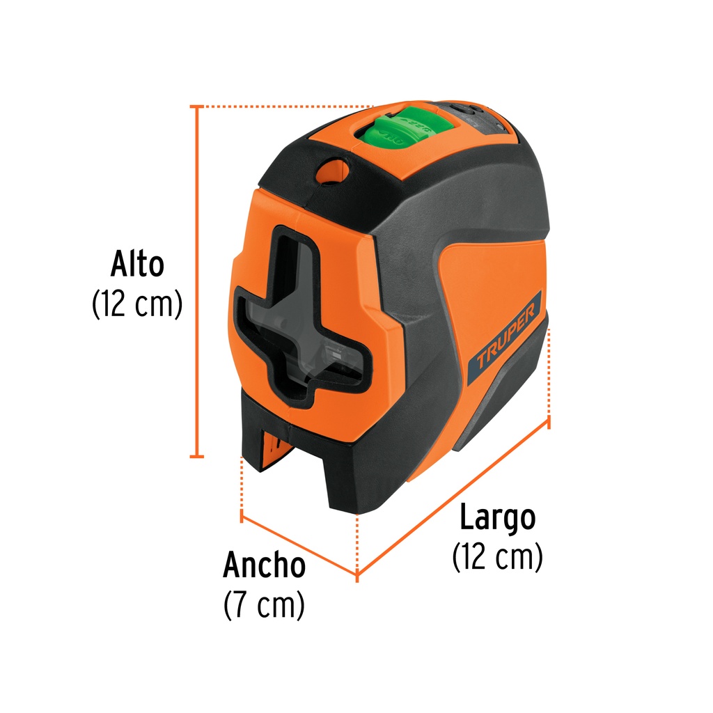 NIVEL LASER LINEAS CRUZADAS DE 30M CON 2 PUNTOS DE PLOMADA