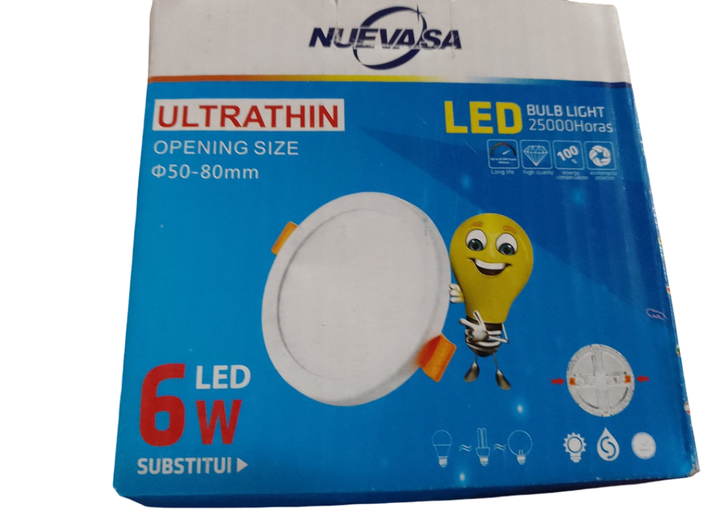 PANEL LED REDONDO 6W 6500K PAR06 NUEVASA