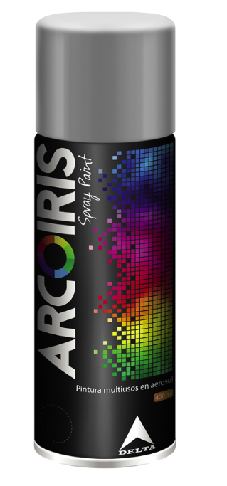 PINTURA SPRAY PLATEADO ALTA TEMP ARCOIRIS