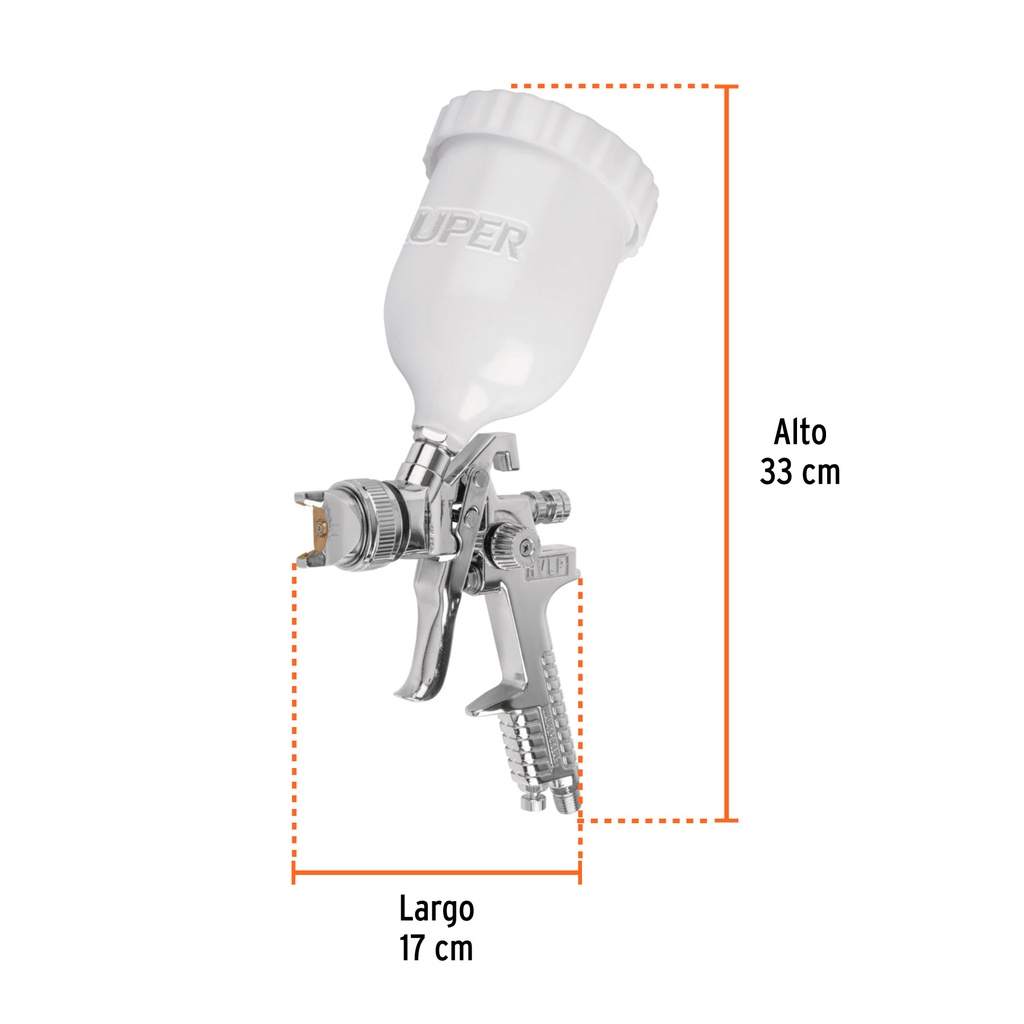 PISTOLA PARA PINTAR DE GRAVEDAD BOQUILLA 2 MM