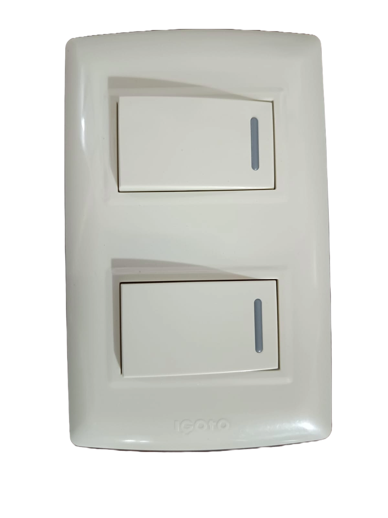 PLACA P/ EMPOTRAR 2 INTERRUPTOR PT1397 POWERTECH