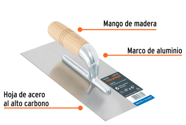 PLANCHA P/ALBAÑIL LISA 11X5 MGO/MADERA 15406 TRUPER