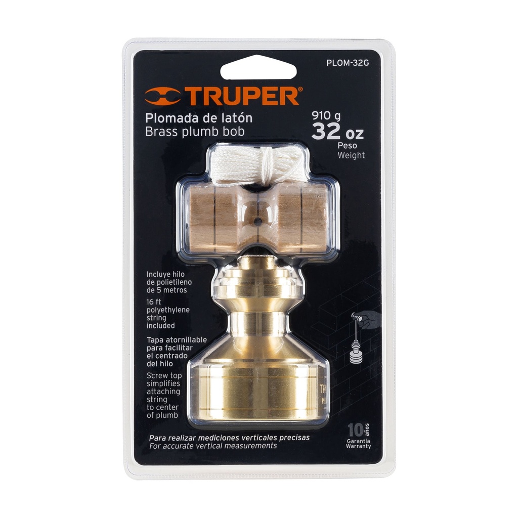 PLOMADA DE LATÓN, 32 OZ 11824 TRUPER