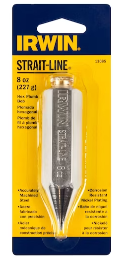 PLOMADA DE LATÓN, 8 OZ IRWIN