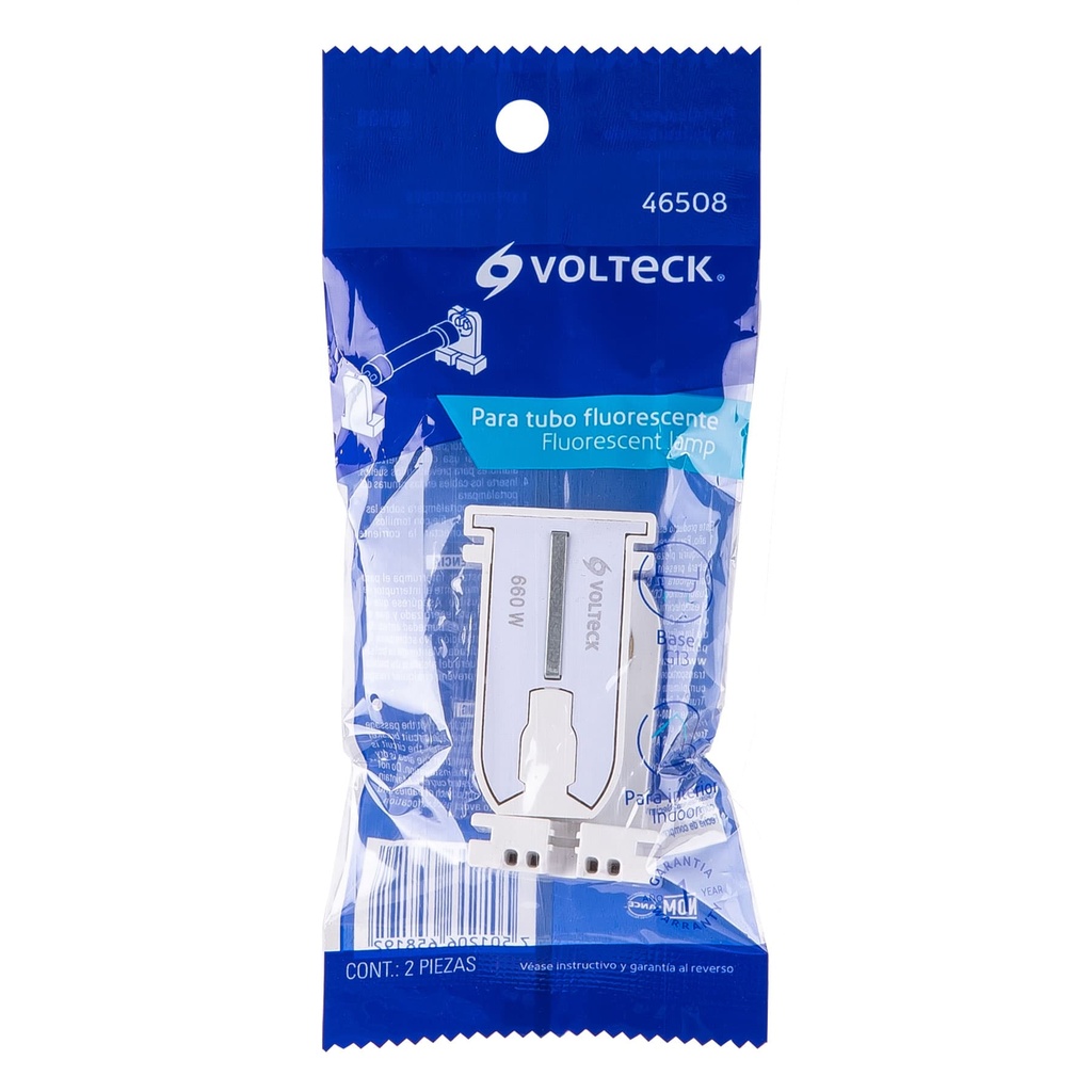 PORTALAMPARA FLUORESCENTE BASE G13 BIPIN 46508 VOLTECK