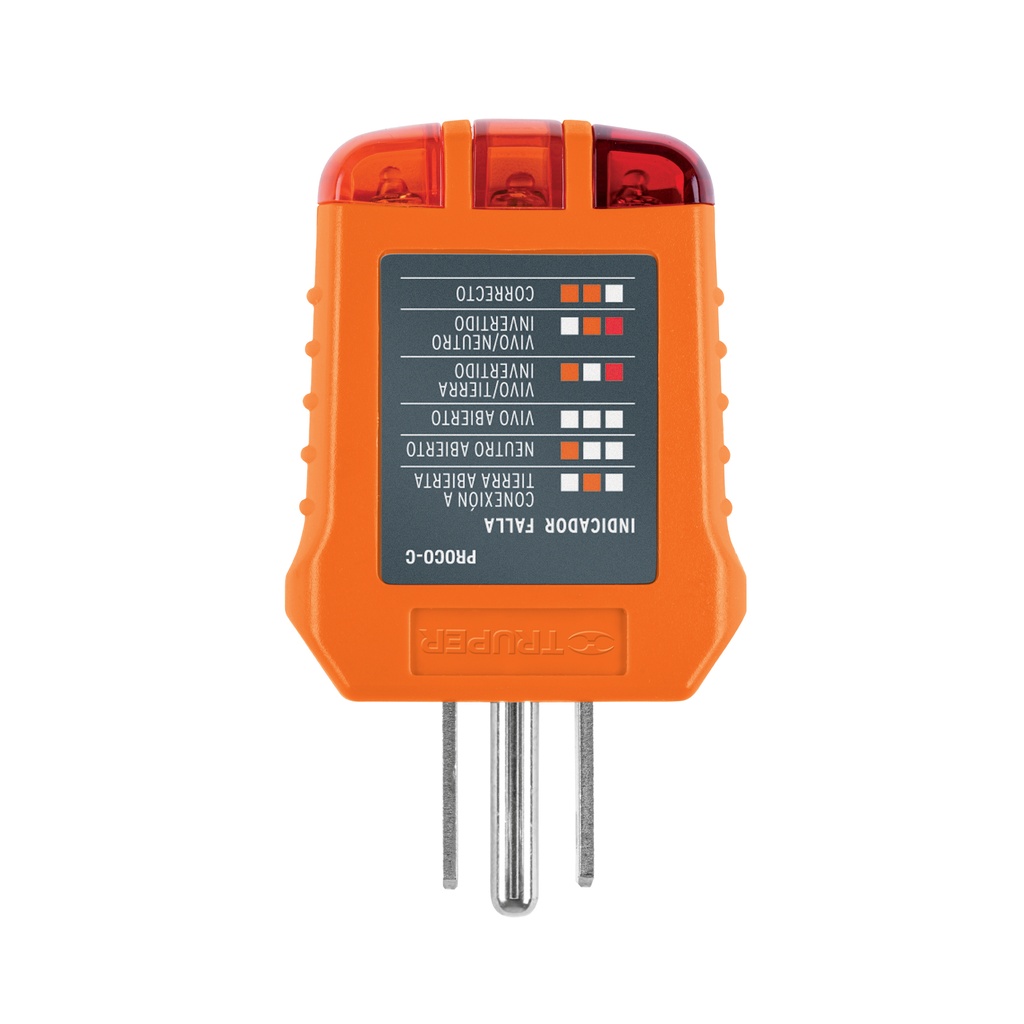 PROBADOR DE CORRIENTE CON RECEPTACULO 17241 TRUPER