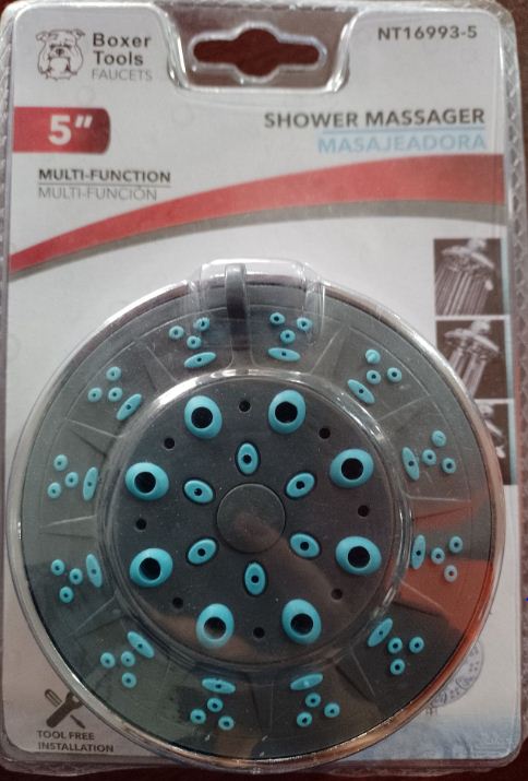 REGADERA REDONDA DE 5" 3 FUNCIONES NT16993-5