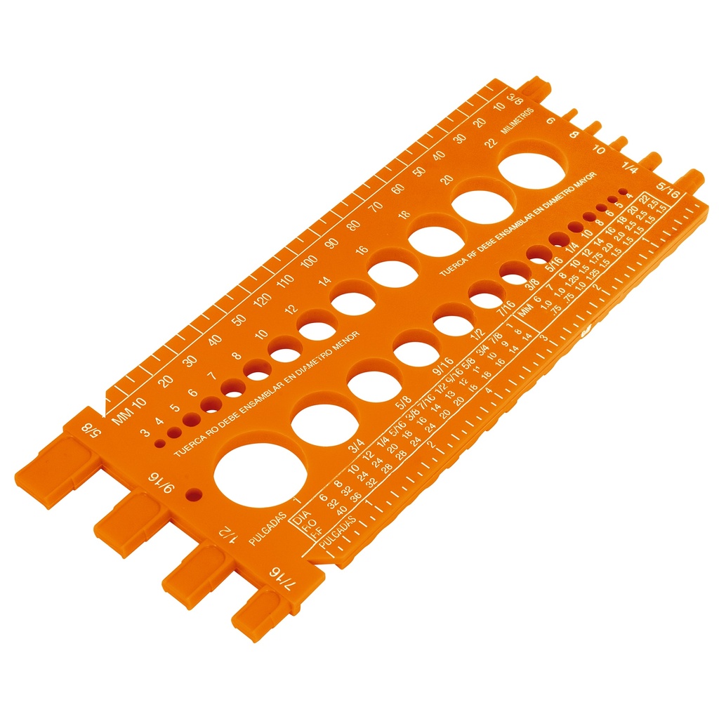 REGLETA CALIBRADORA TUERCAS 22CM 10811 TRUPER