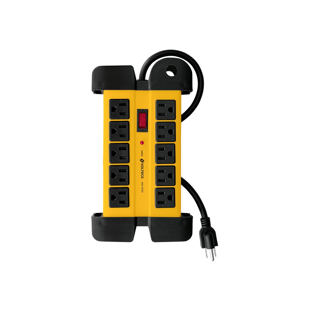 REGLETA DE 10 ENTRADAS CON SUPRESOR DE PICOS E INTERRUPTOR 48190 VOLTECK