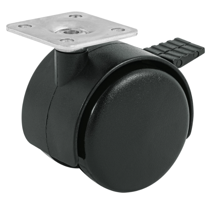 RODO BASE METAL 2" P/ESCRITORIO C/FRENO