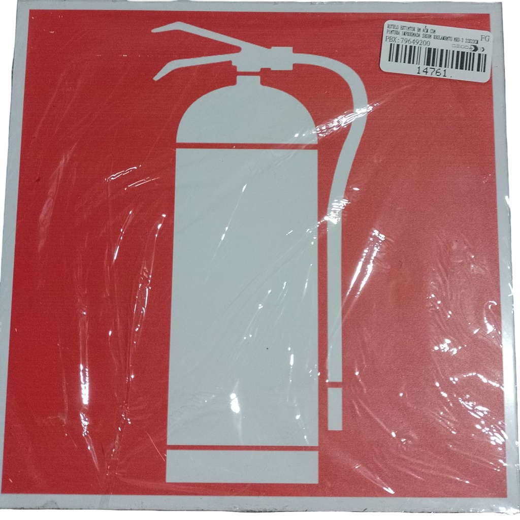 ROTULO EXTINTOR EN ACM CON PINTURA IMPREGNADA SEGUN REGLAMENTO NRD-2 22X22CM