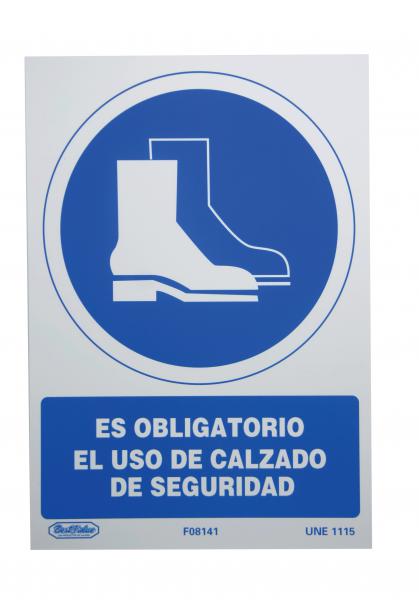 ROTULO USO OBLIGATORIO DE CALZADO DE SEGURIDAD F08141