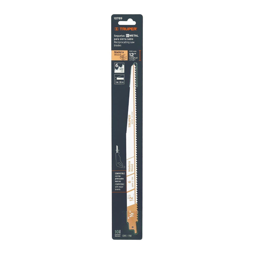SEGUETA SIERRA SABLE, 12"", 6 DPP, CÓNICA 10789 TRUPER