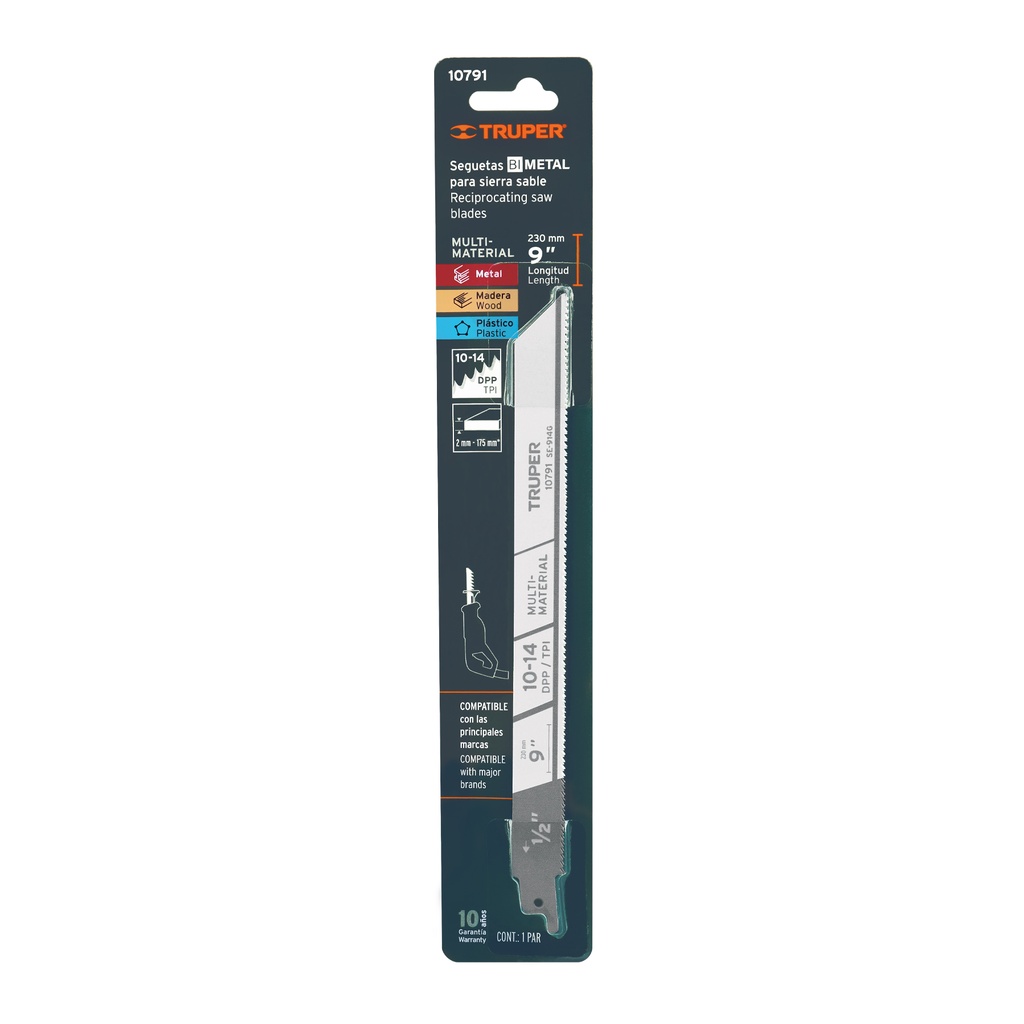 SEGUETA SIERRA SABLE, 9"",10-14DPP, RECTA 10791