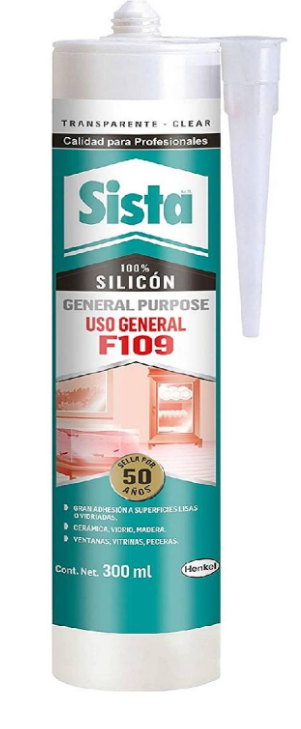 SILICON SISTA F109 USO GENERAL TRANSPARENTE 300ML