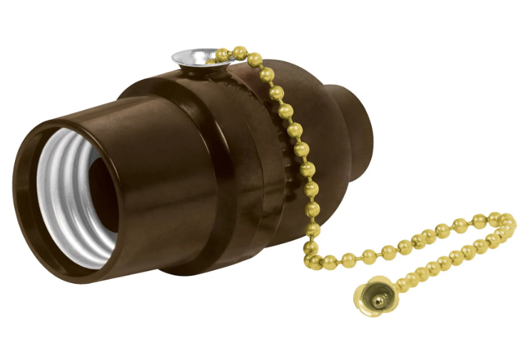 SOCKET DE CADENA SENCILLA CAFÉ