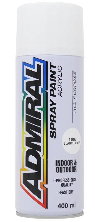 SPRAY PAINT ADMIRAL BLANCO BRILLANTE  400 ML