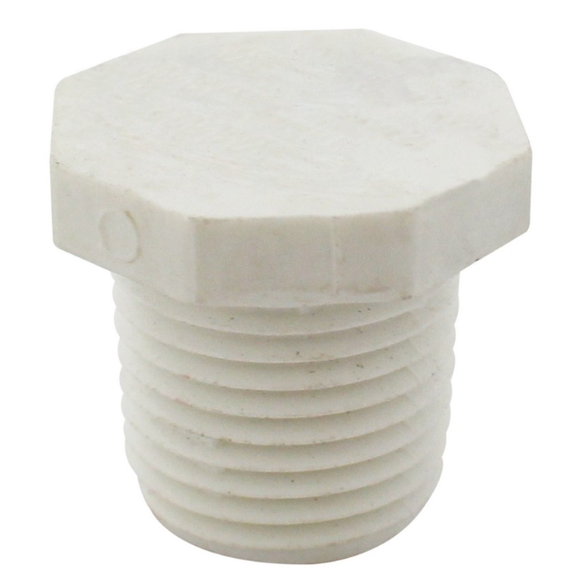 TAPON MACHO PVC CON ROSCA 1/2"