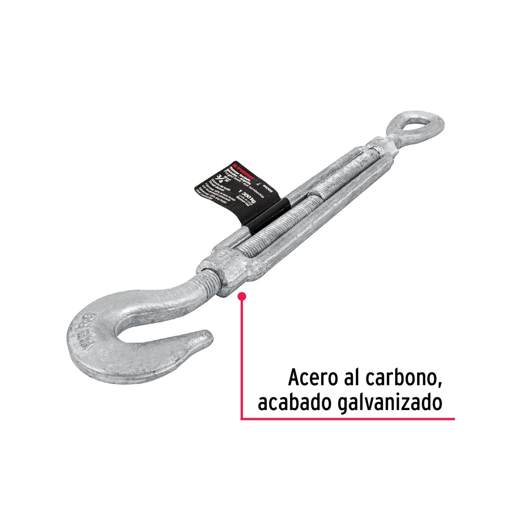 TENSOR FORJADO 3/4' GANCHO-ARGOLLA 44069 FIERO