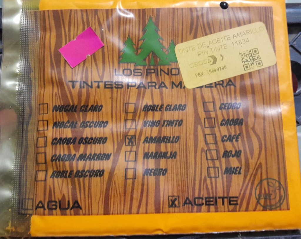 TINTE DE ACEITE AMARILLO