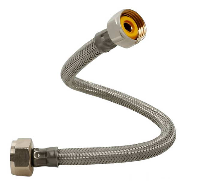 TUBO DE ABASTO 1/2"X1/2"X16" ACERO INOX