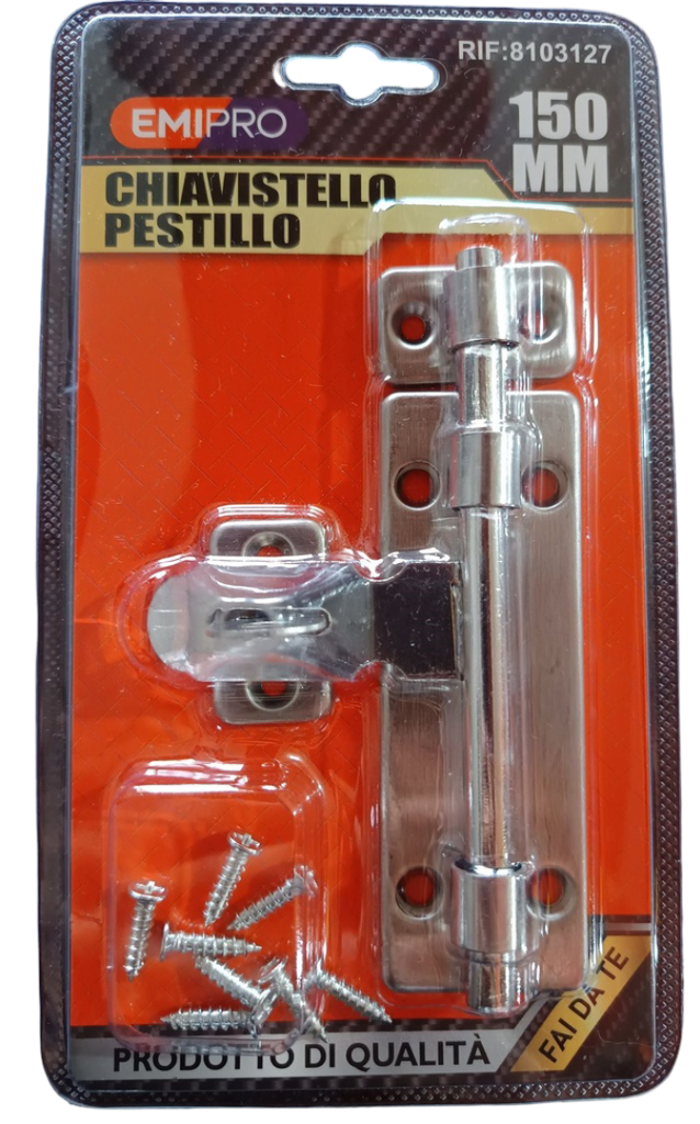 PASADOR CON PORTACANDADO ACERO 150CM 03127 EMIPRO