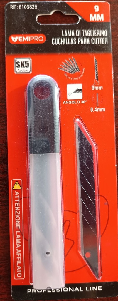 REPUESTO PARA CUCHILLA 9MM