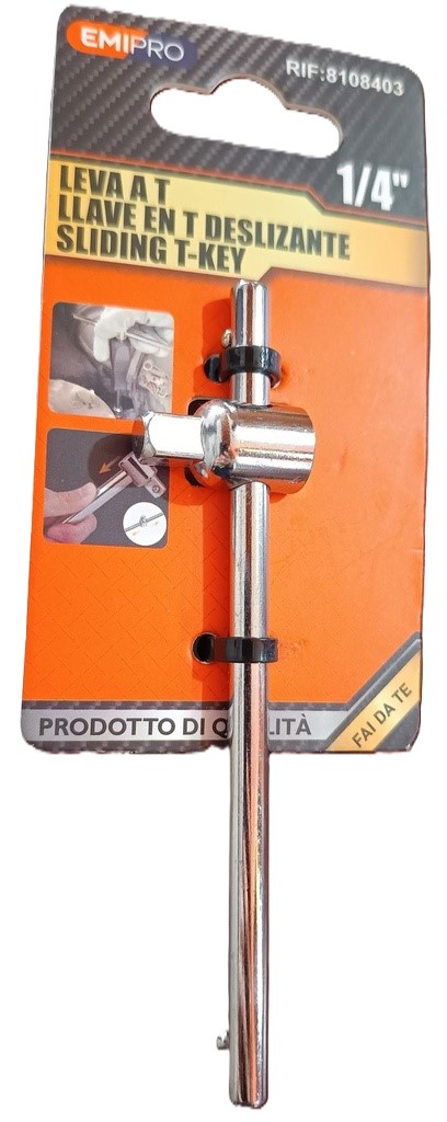 EXNTENSION DE 1/4 ACERO CROMADA