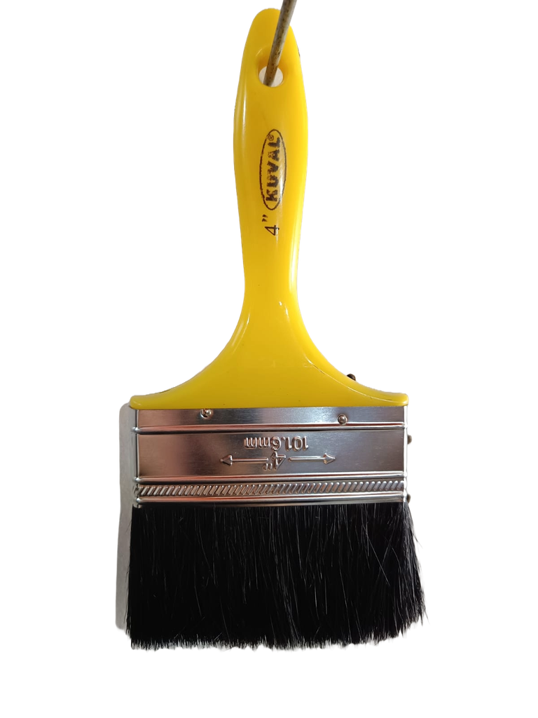 BROCHA MANGO PLASTICO AMARILLO DE 4"