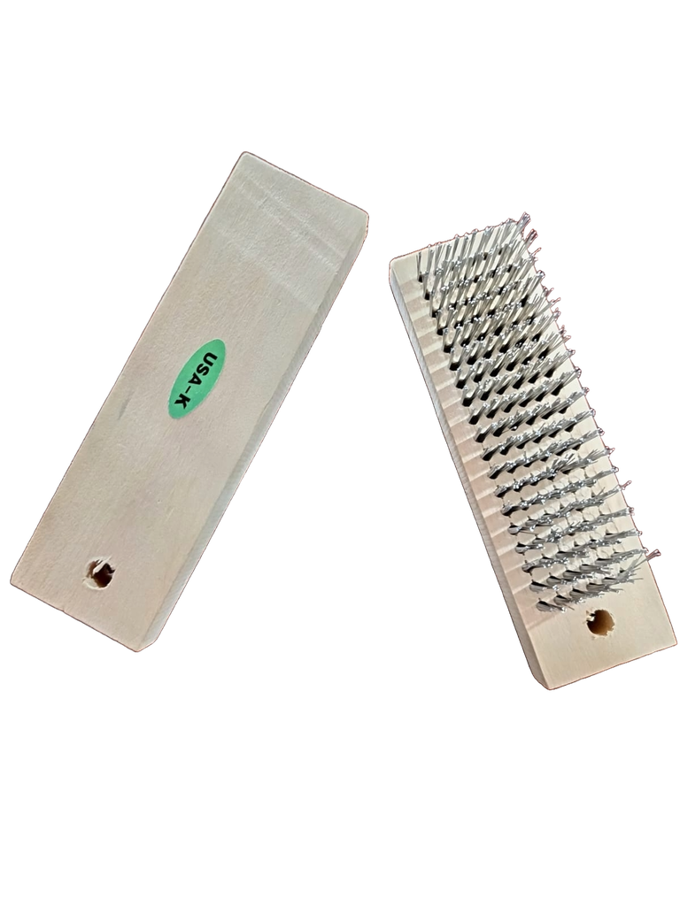 CEPILLO DE ALAMBRE RECTANGULAR DE MANDERA 6 FILAS C29210 USA-K