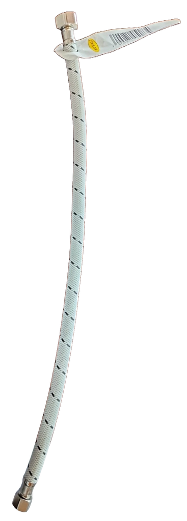 MANGUERA FLEXIBLE DE PVC 7/8 X 1/2 X 20" TUERCAS DE LATON