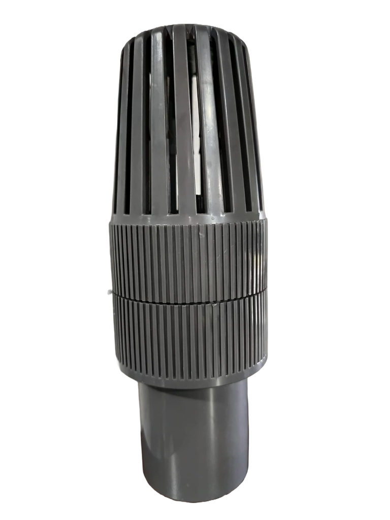 VALVULA DE PIE DE PVC 200 PSI DE 1 1/2" CON ROSCA CHINA