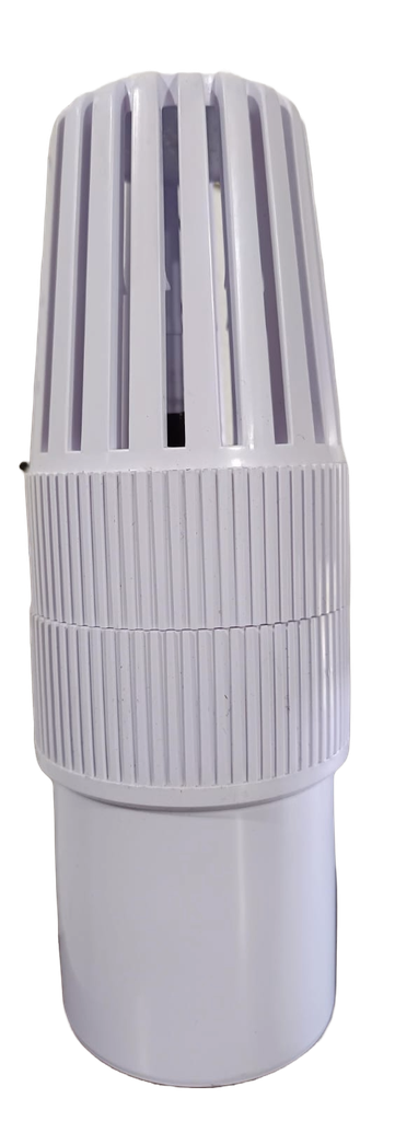 VALVULA DE PIE DE PVC 200 PSI DE 2" LISO (BLANCA)