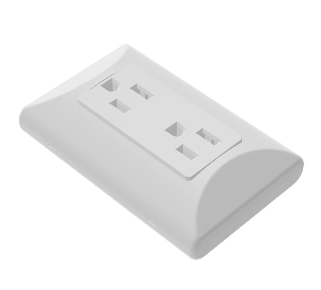 ARMADURA DOBLE POLARIZADA 15A SOBREPONER BLANCO 77-W EAGLE