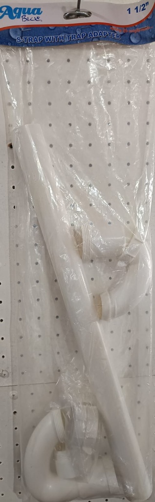 SIFON TIPO S AL PISO C/ADAPTADOR AQUA BLUE