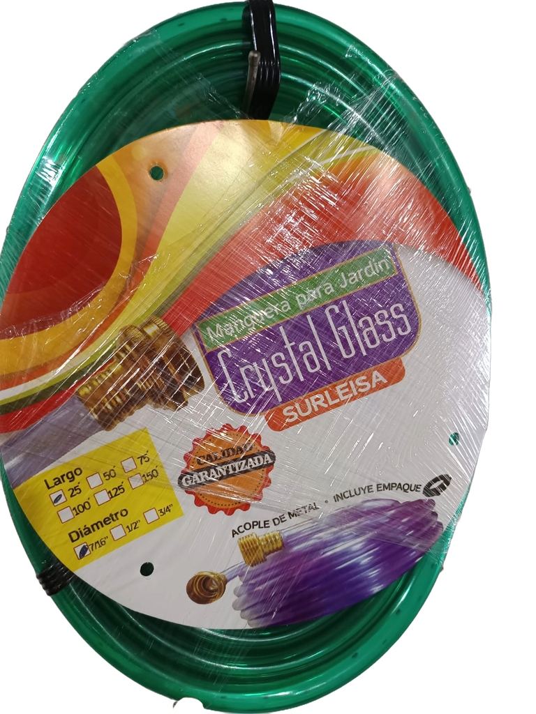 MANGUERA JARDIN DE 25" ACOPLE BRONCE MJ25B