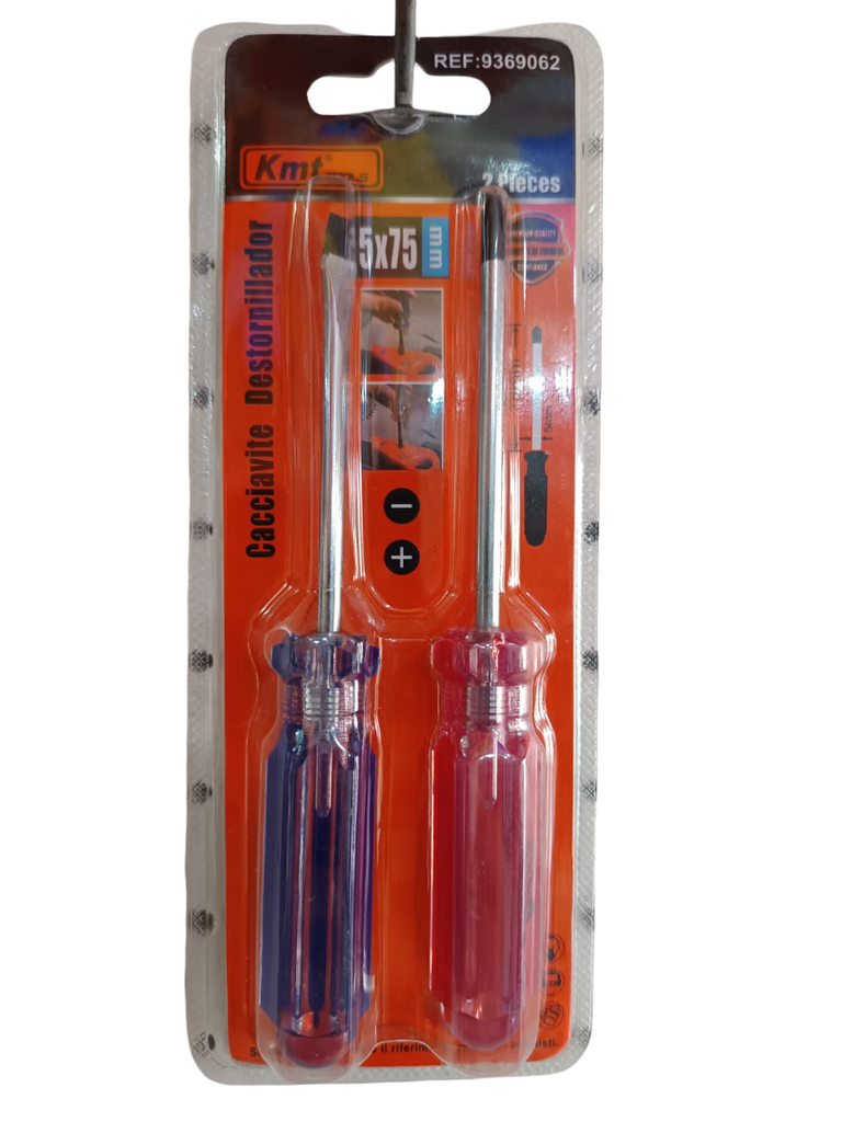DESARMADOR LARGO DE 5 X 75 MM 2PZS. 9369062 KMT TOOLS 
