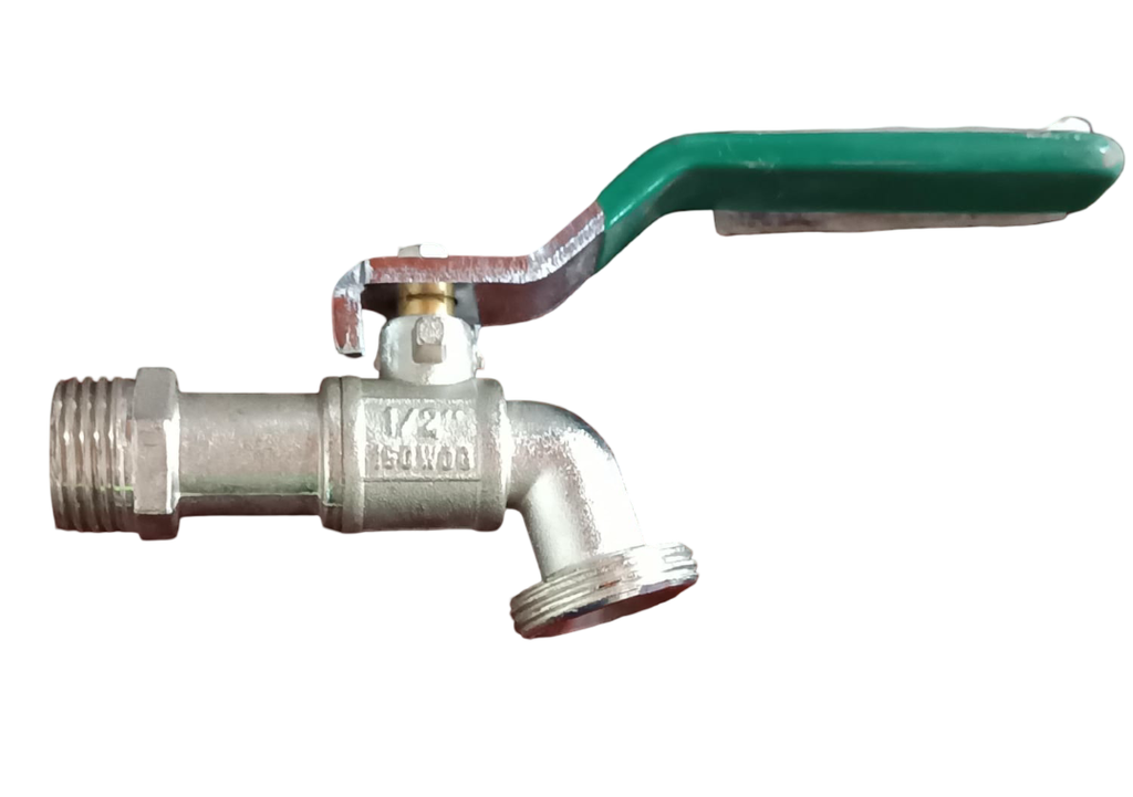 LLAVE DE CHORRO BOLA ZINC C/PITON P/MANGUERA DE 1/2 X51-110 KUVAL