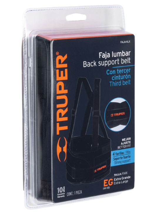 FAJA CON TIRANTES AJUSTABLES, TERCER CINTURÓN, EXTRA GRANDE 