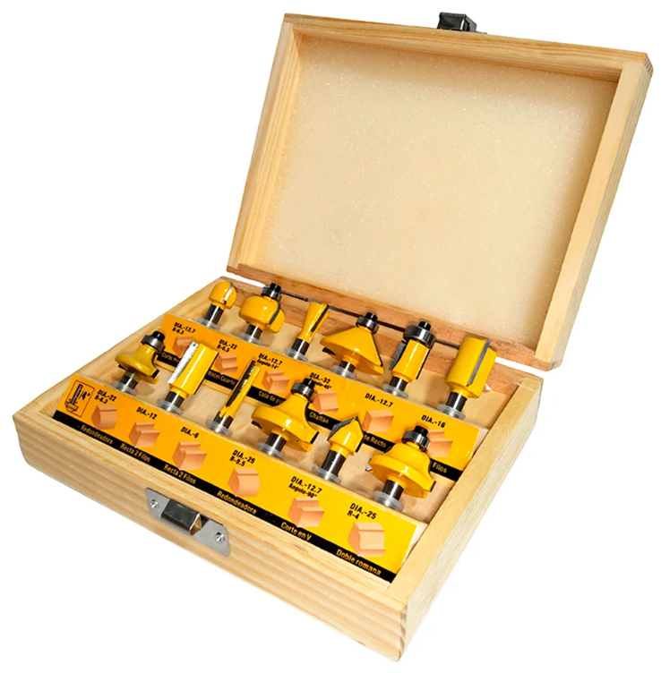 JUEGO DE FRESAS TUPI 12PCS PARA MADERA CQT012