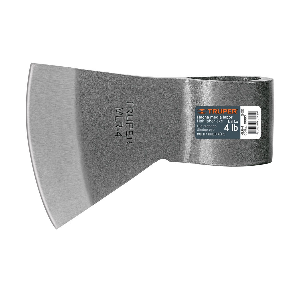 HACHA MEDIA LABOR OJO REDONDO 4LB SIN MANGO 19993 TRUPER