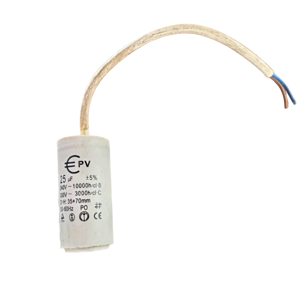 CAPACITOR 25 UF 25-300VAC 