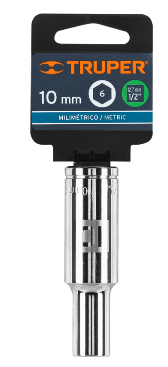 DADO LARGO 10MM 6 PUNTAS CUADRO 1/2' 13350 TRUPER