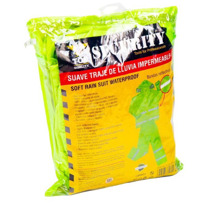 CAPOTE IMPERMEABLE VERDE FOSFORESCENTE A162-CY2015 SECURITY