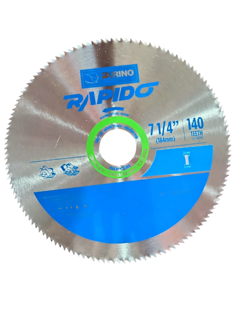 SIERRA CIRCULAR 7 1/4" 184X30X140T MADERA 1843014 KRINO